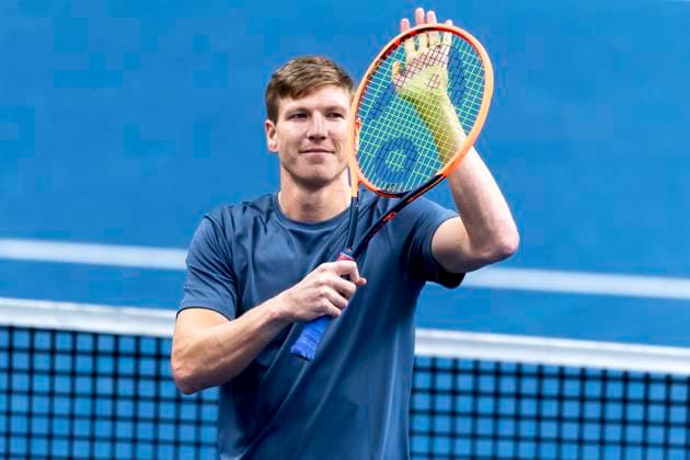 241016 Andre Göransson celebrates after a men s doubles tennis match during day 5 of the ATP, Tennis Herren 250 Nordic Open on October 16, 2024 in Stockholm. Photo: Sara Damne BILDBYRAN kod SD SD0014 tennis atp 250 nordic open day 5 bbeng jubel Copyright: SARAxDAMNE BB241016SD004