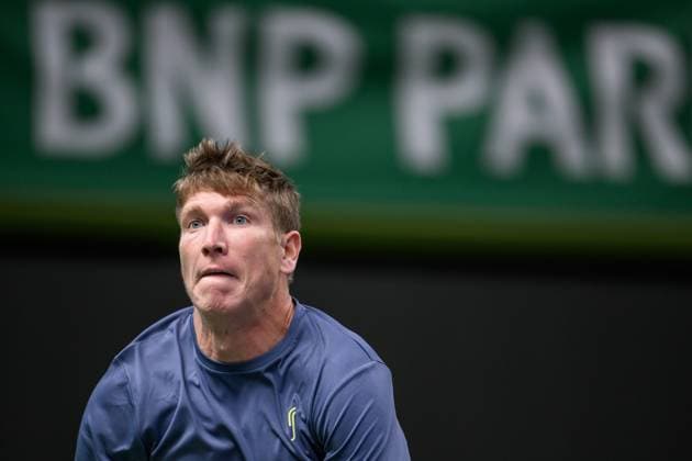 241016 AndrÃ Göransson of Sweden competes in a men s doubles tennis match during day 5 of the ATP, Tennis Herren 250 Nordic Open on October 16, 2024 in Stockholm. Photo: Jesper Zerman BILDBYRAN kod JZ SD0014 tennis atp 250 nordic open day 5 bbeng Copyright: JESPERxZERMAN BB241016JZ018