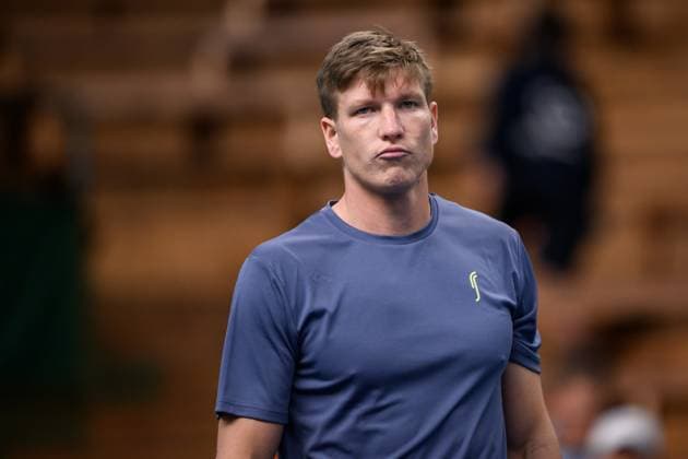 241016 AndrÃ Göransson of Sweden competes in a men s doubles tennis match during day 5 of the ATP, Tennis Herren 250 Nordic Open on October 16, 2024 in Stockholm. Photo: Jesper Zerman BILDBYRAN kod JZ SD0014 tennis atp 250 nordic open day 5 bbeng Copyright: JESPERxZERMAN BB241016JZ019