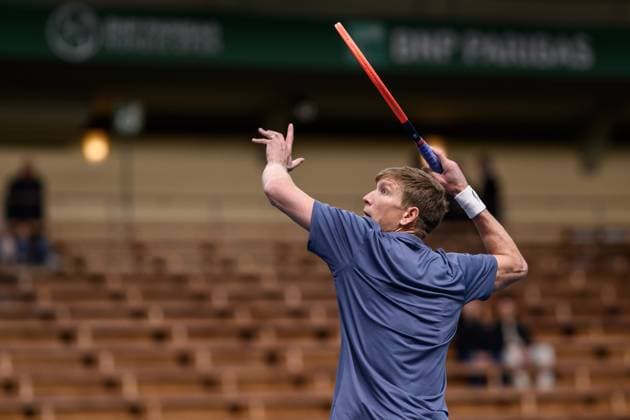 241016 AndrÃ Göransson of Sweden competes in a men s doubles tennis match during day 5 of the ATP, Tennis Herren 250 Nordic Open on October 16, 2024 in Stockholm. Photo: Jesper Zerman BILDBYRAN kod JZ SD0014 tennis atp 250 nordic open day 5 bbeng Copyright: JESPERxZERMAN BB241016JZ024