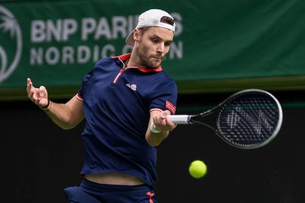 241016 Sem Verbeek of Netherlands competes in a men s doubles tennis match during day 5 of the ATP, Tennis Herren 250 Nordic Open on October 16, 2024 in Stockholm. Photo: Jesper Zerman BILDBYRAN kod JZ SD0014 tennis atp 250 nordic open day 5 bbeng Copyright: JESPERxZERMAN BB241016JZ026