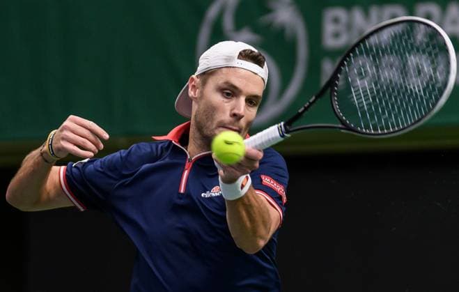 241016 Sem Verbeek of Netherlands competes in a men s doubles tennis match during day 5 of the ATP, Tennis Herren 250 Nordic Open on October 16, 2024 in Stockholm. Photo: Jesper Zerman BILDBYRAN kod JZ SD0014 tennis atp 250 nordic open day 5 bbeng Copyright: JESPERxZERMAN BB241016JZ027