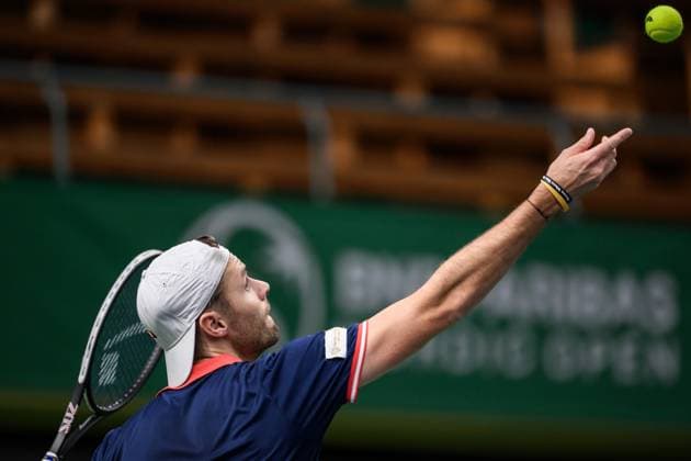 241016 Sem Verbeek of Netherlands competes in a men s doubles tennis match during day 5 of the ATP, Tennis Herren 250 Nordic Open on October 16, 2024 in Stockholm. Photo: Jesper Zerman BILDBYRAN kod JZ SD0014 tennis atp 250 nordic open day 5 bbeng Copyright: JESPERxZERMAN BB241016JZ029
