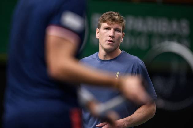 241016 AndrÃ Göransson of Sweden competes in a men s doubles tennis match during day 5 of the ATP, Tennis Herren 250 Nordic Open on October 16, 2024 in Stockholm. Photo: Jesper Zerman BILDBYRAN kod JZ SD0014 tennis atp 250 nordic open day 5 bbeng Copyright: JESPERxZERMAN BB241016JZ032
