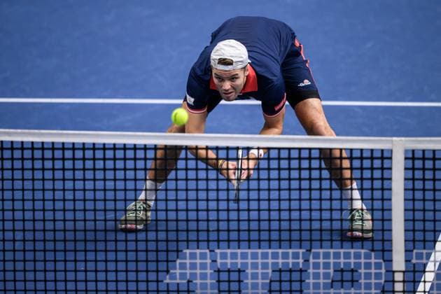 Sport Bilder des Tages 241016 Sem Verbeek of Netherlands competes in a men s doubles tennis match during day 5 of the ATP, Tennis Herren 250 Nordic Open on October 16, 2024 in Stockholm. Photo: Jesper Zerman BILDBYRAN kod JZ SD0014 tennis atp 250 nordic open day 5 bbeng Copyright: JESPERxZERMAN BB241016JZ033