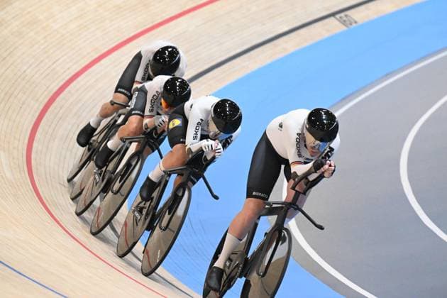 16-10-2024 World Championships Elite Women Track; Giornata 01; 2024, Germany; Brausse, Franziska; Klein, Lisa; Kroger, Mieke; Sussemilch, Laura; Velodromo Ballerup; 