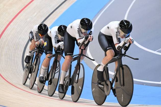 16-10-2024 World Championships Elite Women Track; Giornata 01; 2024, Germany; Brausse, Franziska; Klein, Lisa; Kroger, Mieke; Sussemilch, Laura; Velodromo Ballerup; 