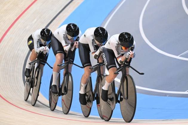16-10-2024 World Championships Elite Women Track; Giornata 01; 2024, Germany; Brausse, Franziska; Klein, Lisa; Kroger, Mieke; Sussemilch, Laura; Velodromo Ballerup; 