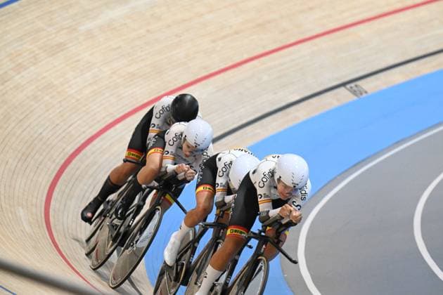 16-10-2024 World Championships Elite Women Track; Giornata 01; 2024, Spain; Albert Bosch, Ainara; Ferreres Navarro, Isabel; Garau Roca, Marina; Isasi Cristobal, Ziortza; Velodromo Ballerup; 