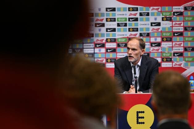 Bilder des Jahres 2024, Sport 10 Oktober Sport Themen der Woche KW42 Sport Bilder des Tages Football - 2024 2045 - England press conference, PK, Pressekonferenz - Appointment of new England Manager - Thomas Tuchel - Wembley Stadium - Wednesday 16th October 2024. Newly appointed England manager Thomas Tuchel. COLORSPORT Ashley Western 