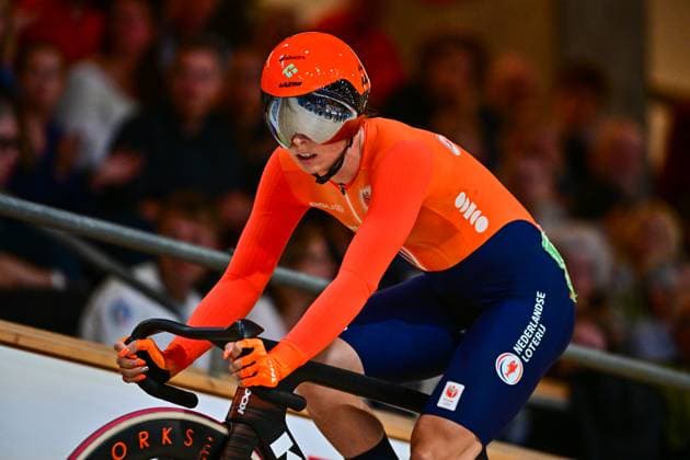 2024-10-16 2024 Tissot UCI Track World Championships - Day 1 BALLERUP, DENMARK - OCTOBER 16: Lorena Wiebes of Netherlands during Day 1 of the 2024 Tissot UCI Track World Championships at Ballerup Super Arena on October 16, 2024 in Ballerup, Denmark. (Photo by Arne Mill BSR Agency) Ballerup Denmark Content not available for redistribution in The Netherlands directly or indirectly through any third parties. Copyright: xBSRxAgencyx