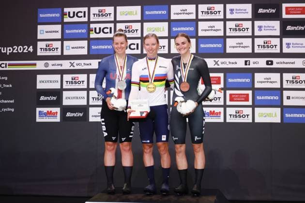 CICLISMO - Ciclismo su Pista - Tissot 2024 Track World Championships Tissot Track cycling, Rad, Radsport, Bahnrad, Bahn World Championship, WM, Weltmeisterschaft - Ballerup, Copenaghen, Den- 16-10-2024 during Tissot 2024 Track World Championships, Track cycling race in Copenhagen, Denmark, October 16 2024 Copenhagen Denmark Copyright: xIPAxSport ABACAx