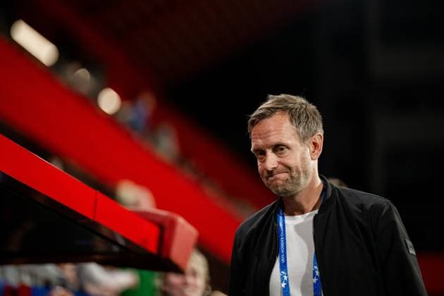 241016 Head coach Martin Sjögren of Hammarby ahead of the Women s Champions League football match between Barcelona and Hammarby on October 16, 2024 in Barcelona. Photo: Johanna Säll BILDBYRAN kod JL JL0454 fotboll football soccer fotball uefa womens champions league barcelona hammarby dam bbeng Copyright: JOHANNAxSÄLL BB241016BB686
