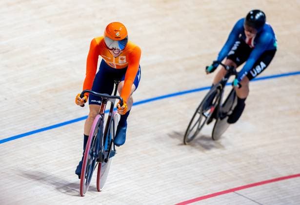 BALLERUP - Lorena Wiebes during the women s scratch race on the first day of the World Track cycling, Rad, Radsport, Bahnrad, Bahn Championships at the Ballerup Super Arena. ANP IRIS VAN DEN BROEK xVIxANPxSportx xxANPxIVx 511030658 originalFilename: 511030658.jpg
