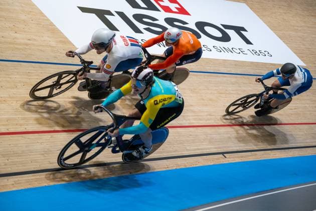 2024-10-17 2024 Tissot UCI Track World Championships - Day 2 BALLERUP, DENMARK - OCTOBER 17: Jeffrey Hoogland of the Netherlands during Day 2 of the 2024 Tissot UCI Track World Championships at Ballerup Super Arena on October 17, 2024 in Ballerup, Denmark. (Photo by Arne Mill BSR Agency) Ballerup Denmark Content not available for redistribution in The Netherlands directly or indirectly through any third parties. Copyright: xBSRxAgencyx