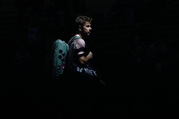 241017 Stan Wawrinka of Switzerland ahead of competing in a men s singles tennis match during day 6 of the ATP, Tennis Herren 250 Nordic Open on October 17, 2024 in Stockholm. Photo: Jesper Zerman BILDBYRAN kod JZ JZ0581 tennis atp 250 nordic open day 6 bbeng Copyright: JESPERxZERMAN BB241017JZ009