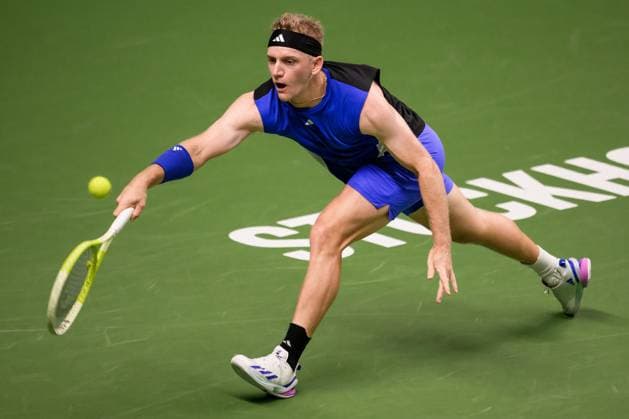 241017 Alejandro Davidovich Fokina of Spain competes in a men s singles tennis match during day 6 of the ATP, Tennis Herren 250 Nordic Open on October 17, 2024 in Stockholm. Photo: Jesper Zerman BILDBYRAN kod JZ JZ0581 tennis atp 250 nordic open day 6 bbeng Copyright: JESPERxZERMAN BB241017JZ012