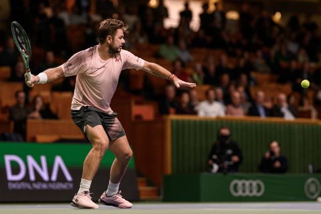 241017 Stan Wawrinka of Switzerland competes in a men s singles tennis match during day 6 of the ATP, Tennis Herren 250 Nordic Open on October 17, 2024 in Stockholm. Photo: Jesper Zerman BILDBYRAN kod JZ JZ0581 tennis atp 250 nordic open day 6 bbeng Copyright: JESPERxZERMAN BB241017JZ023