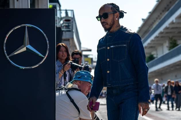 AUSTIN, TEXAS, UNITED STATES: Lewis Hamilton, racing for the Mercedes team during the 2024 Formula 1 United States Grand Prix at the Circuit of the Americas in Austin, Texas, United States