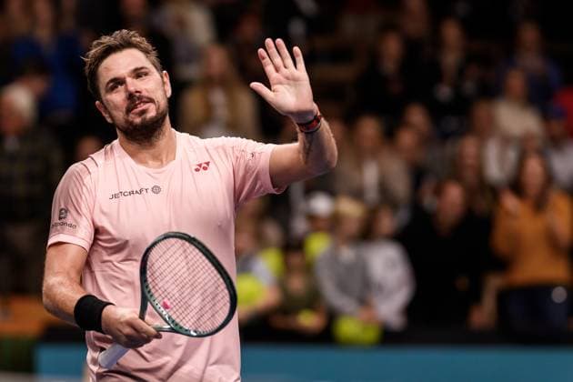241017 Stan Wawrinka of Switzerland competes in a men s singles tennis match during day 6 of the ATP, Tennis Herren 250 Nordic Open on October 17, 2024 in Stockholm. Photo: Jesper Zerman BILDBYRAN kod JZ JZ0581 tennis atp 250 nordic open day 6 bbeng Copyright: JESPERxZERMAN BB241017JZ037