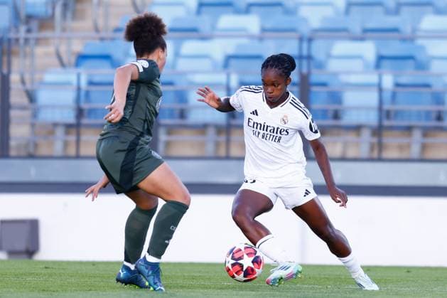 October 17, 2024, Valdebebas, Madrid, SPAIN: Linda Caicedo of Real Madrid in action during the UEFA Womenâ€⠢s Champions League, Group B, football match played between Real Madrid and Celtic FC at Alfredo Di Stefano stadium on October 17, 2024, in Valdebebas, Madrid, Spain. Valdebebas SPAIN - ZUMAa181 20241017_zaa_a181_049 Copyright: xDennisxAgyemanx