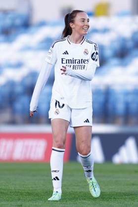 October 17, 2024, Valdebebas, Madrid, SPAIN: Caroline Weir of Real Madrid reacts during the UEFA Womenâ€⠢s Champions League, Group B, football match played between Real Madrid and Celtic FC at Alfredo Di Stefano stadium on October 17, 2024, in Valdebebas, Madrid, Spain. Valdebebas SPAIN - ZUMAa181 20241017_zaa_a181_052 Copyright: xDennisxAgyemanx