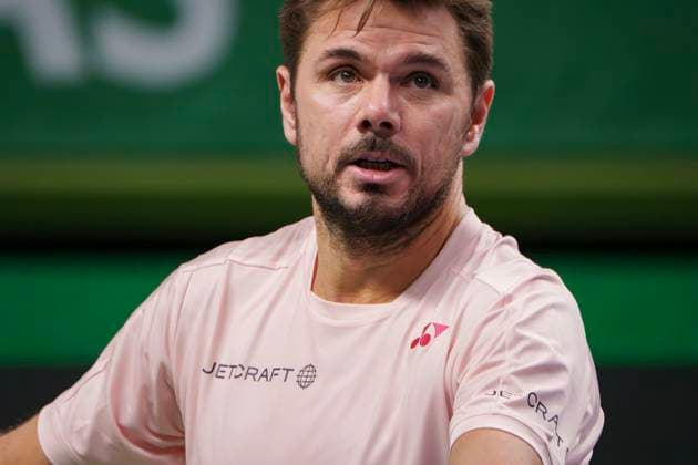 STOCKHOLM, SVERIGE 20241017 Stan Wawrinka (Schweiz) möter Alejandro Davidovich Fokina (Spain) under BNP Paribas Nordic Open pa Kungliga tennishallen i Stockholm. STOCKHOLM SVERIGE x12056x