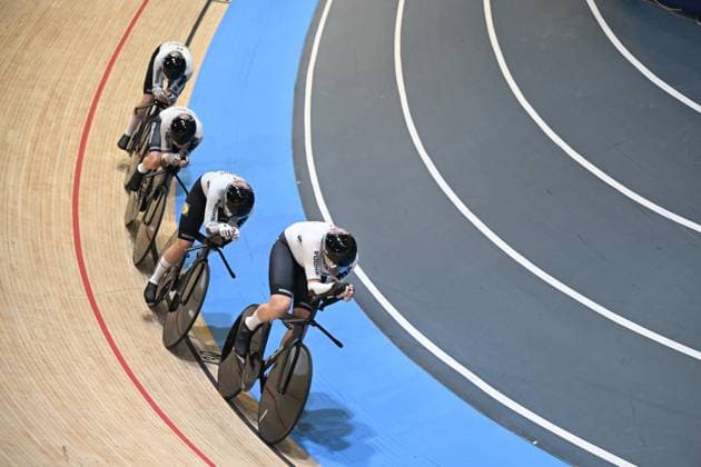 17-10-2024 World Championships Elite Women Track; Giornata 02; 2024, Germany; Brausse, Franziska; Klein, Lisa; Kroger, Mieke; Reissner, Lena Charlotte; Velodromo Ballerup; 