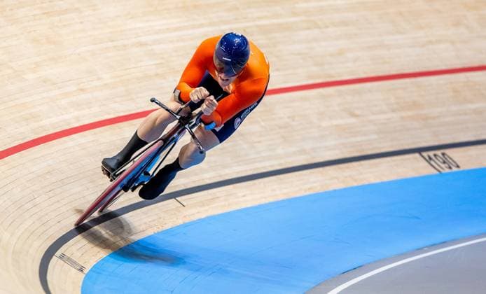 BALLERUP - Harrie Lavreysen during qualifying for the 1 km time trial on the third day of the World Track cycling, Rad, Radsport, Bahnrad, Bahn Championships at the Ballerup Super Arena. ANP IRIS VAN DEN BROEK xVIxANPxSportx xxANPxIVx 511146597 originalFilename: 511146597.jpg