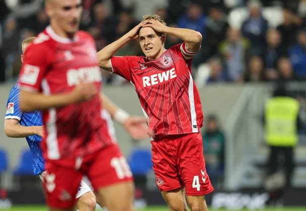 18.10.2024, xdcx, Fussball 2. Bundesliga, SV Darmstadt 98 - 1. FC Köln, emonline, emspor, despor, v.l., Timo Hübers (1. FC Köln) enttaeuscht, enttaeuscht schauend, dissapointed, traurig, frustiert, frust, gefrustet DFL DFB REGULATIONS PROHIBIT ANY USE OF PHOTOGRAPHS AS IMAGE SEQUENCES AND OR QUASI-VIDEO.