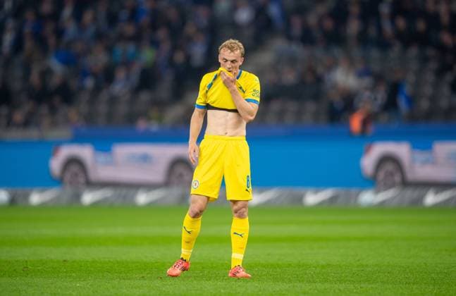 Fussball, Herren, Saison 2024 2025, 2. Bundesliga (9. Spieltag), Hertha BSC - Eintracht Braunschweig, Niklas Tauer (Braunschweig), 18.10. 2024,
