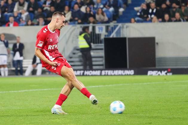 18.10.2024, xtvx, Fussball 2.Bundesliga, SV Darmstadt 98 - 1.FC Köln emspor, v.l. Goal scored, Tor zum 1:1 Tim Lemperle (1. FC Koeln) (DFL DFB REGULATIONS PROHIBIT ANY USE OF PHOTOGRAPHS as IMAGE SEQUENCES and or QUASI-VIDEO) Darmstadt