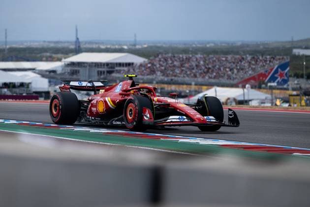 Carlos Sainz (Scuderia Ferrari HP, Spanien, 55) im Ferrari SF-24, USA, Formel 1 Weltmeisterschaft, Pirelli Grand Prix der Vereinigten Staaten von Amerika, Circuit of the Americas Austin, Freies Training, 18.10.2024 USA, Formel 1 Weltmeisterschaft, Pirelli Grand Prix der Vereinigten Staaten von Amerika, Circuit of the Americas Austin, Freies Training, 18.10.2024 Austin Copyright: xEibner-Pressefoto Memmlerx EP_MMR