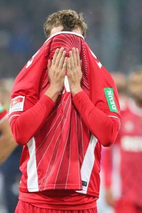 18.10.2024, xtvx, Fussball 2.Bundesliga, SV Darmstadt 98 - 1.FC Köln emspor, v.l. nach dem Spiel, after the match Luca Waldschmidt (1. FC Koeln) (DFL DFB REGULATIONS PROHIBIT ANY USE OF PHOTOGRAPHS as IMAGE SEQUENCES and or QUASI-VIDEO) Darmstadt