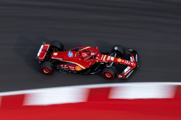 Charles Leclerc (Scuderia Ferrari HP, Monaco, 16) im Ferrari SF-24, USA, Formel 1 Weltmeisterschaft, Pirelli Grand Prix der Vereinigten Staaten von Amerika, Circuit of the Americas Austin, Sprint Qualifying, 18.10.2024 USA, Formel 1 Weltmeisterschaft, Pirelli Grand Prix der Vereinigten Staaten von Amerika, Circuit of the Americas Austin, Sprint Qualifying, 18.10.2024 Austin Copyright: xEibner-Pressefoto Memmlerx EP_MMR