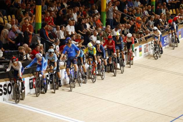 Tissot Track cycling, Rad, Radsport, Bahnrad, Bahn World Championship, WM, Weltmeisterschaft - Ballerup, Copenaghen, Den- 16-10-2024 during Tissot 2024 Track World Championships, Track cycling race in Copenhagen, Denmark, October 18 2024 Copyright: xStefanoxCavasino IPAxSportx xipax xx IPA_50714488 IPA_Agency_IPA50714488