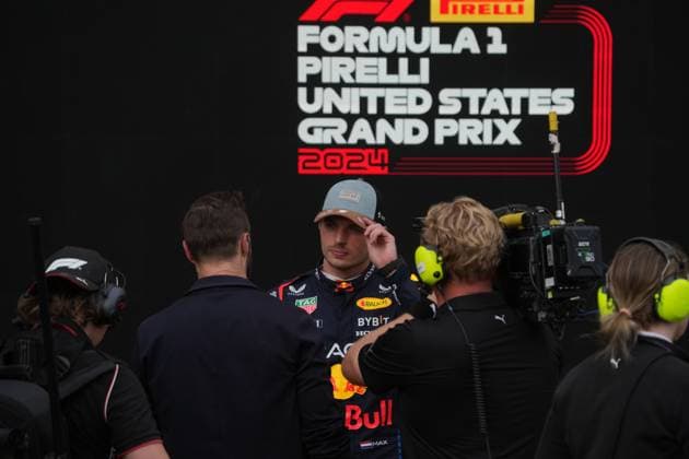 FORMULA 1 PIRELLI UNITED STATES GRAND PRIX 2024 18.10.2024, Circuit of The Americas, Austin, FORMULA 1 PIRELLI UNITED STATES GRAND PRIX 2024 ,im Bild Poleposition für das Sprintrennen für Max Verstappen (NLD), Oracle Red Bull Racing