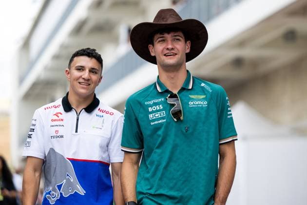 Isack Hadjar (Frankreich, Visa Cash App RB Formula One Team Racing Bulls, Red Bull Junior), Jak Crawford (Aston Martin Aramco Formula One Team Junior, USA), USA, Formel 1 Weltmeisterschaft, Pirelli Grand Prix der Vereinigten Staaten von Amerika, Circuit of the Americas Austin, Sprint Qualifying, 18.10.2024 USA, Formel 1 Weltmeisterschaft, Pirelli Grand Prix der Vereinigten Staaten von Amerika, Circuit of the Americas Austin, Sprint Qualifying, 18.10.2024 Austin Copyright: xEibner-Pressefoto Memmlerx EP_MMR