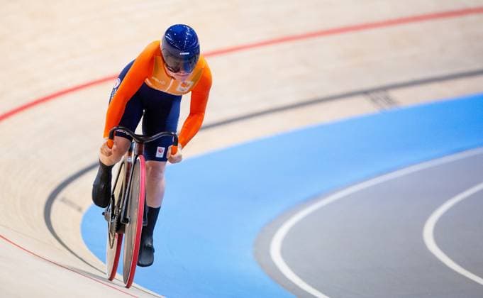 BALLERUP - Kyra Lamberink during qualifying in the 500 meters on the fourth day of the World Track cycling, Rad, Radsport, Bahnrad, Bahn Championships at the Ballerup Super Arena. ANP IRIS VAN DEN BROEK xVIxANPxSportx xxANPxIVx 511226780 originalFilename: 511226780.jpg