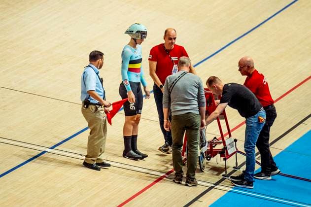 241019 Marith Vanhove of Belgium competes in Women s 500m Time Trial during day 4 of the 2024 UCI Tissot Track cycling, Rad, Radsport, Bahnrad, Bahn World Championships on October 19, 2024 in Ballerup. Photo: Christian Örnberg BILDBYRAN COP 166 CO0481 cykling cycling sykling cykel vm cykel2024 uci tissot track cycling world championships wc 2024 uci tissot track cycling world championships 4 bbeng grappa33 Copyright: CHRISTIANxÖRNBERG BB241019CO001
