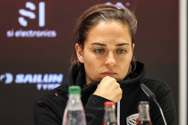 3. Liga; FC Ingolstadt 04 - SC Verl; Interview Pressekonferenz Cheftrainerin Sabrina Wittmann (FCI) 1:1 nachdenklich 3. Liga - FC Ingolstadt 04 SC Verl Saison 2024 2025