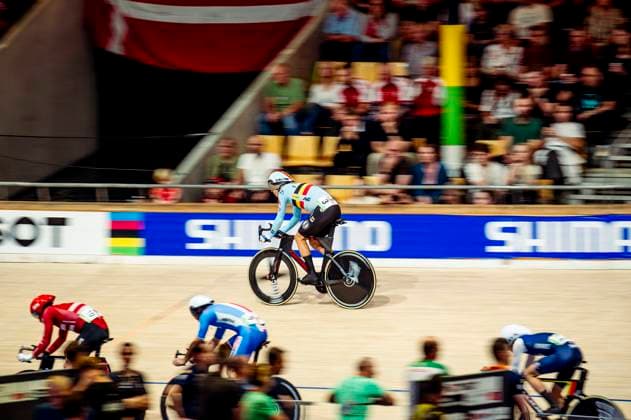 241019 Lindsay de Vylder of Belgium competes in Men s Omnium Tempo Race during day 4 of the 2024 UCI Tissot Track cycling, Rad, Radsport, Bahnrad, Bahn World Championships on October 19, 2024 in Ballerup. Photo: Christian Örnberg BILDBYRAN COP 166 CO0481 cykling cycling sykling cykel vm cykel2024 uci tissot track cycling world championships wc 2024 uci tissot track cycling world championships 4 bbeng grappa33 Copyright: CHRISTIANxÖRNBERG BB241019CO057
