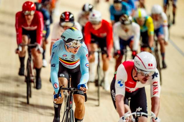 241019 Lindsay de Vylder of Belgium competes in Men s Omnium Tempo Race during day 4 of the 2024 UCI Tissot Track cycling, Rad, Radsport, Bahnrad, Bahn World Championships on October 19, 2024 in Ballerup. Photo: Christian Örnberg BILDBYRAN COP 166 CO0481 cykling cycling sykling cykel vm cykel2024 uci tissot track cycling world championships wc 2024 uci tissot track cycling world championships 4 bbeng grappa33 Copyright: CHRISTIANxÖRNBERG BB241019CO060