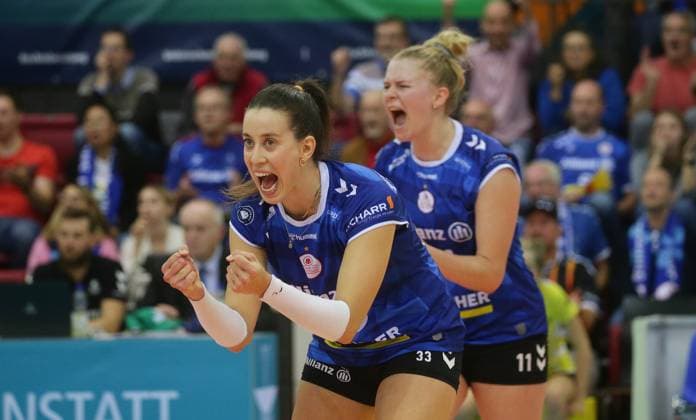 Stuttgart , Volleyball Bundesliga Frauen, Allianz MTV Stuttgart vs. SSC Palmberg Schwerin , Maria Segura Palleres ( Stgt )