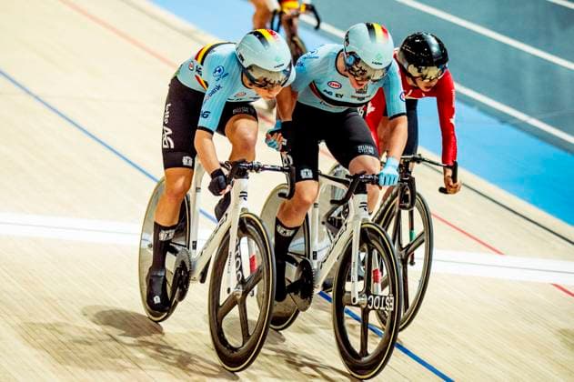 241019 Helene Hesters of Belgium and Katrijn de Clercq of Belgium competes in Women s Madison during day 4 of the 2024 UCI Tissot Track cycling, Rad, Radsport, Bahnrad, Bahn World Championships on October 19, 2024 in Ballerup. Photo: Christian Örnberg BILDBYRAN COP 166 CO0481 cykling cycling sykling cykel vm cykel2024 uci tissot track cycling world championships wc 2024 uci tissot track cycling world championships 4 bbeng grappa33 Copyright: CHRISTIANxÖRNBERG BB241019CO078
