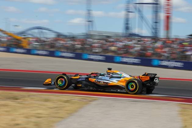 AUSTIN, TX - OCTOBER 19: McLaren Formula 1 Team driver Oscar Piastri (81) of Australia speeds through turn 19 during the Sprint Race of the Formula 1 Pirelli United States Grand Prix on October 19, 2024, at Circuit of The Americas in Austin, Texas. (Photo by David Buono Icon Sportswire) AUTO: OCT 19 F1 Pirelli United States Grand Prix EDITORIAL USE ONLY Icon2410191001
