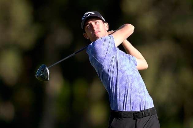 Estrella Damm N.A. Andalucia Masters 2024 Tom McKibbin of Northern Ireland tees off on the 2nd hole on the third day of the Estrella Damm N.A. Andalucia Masters 2024 at Real Club de Golf Sotogrande in San Roque, Spain, on October 19, 2024. San Roque, Spain Spain  Copyright: xJosexManuelxAlvarezxReyx originalFilename:alvarezrey-notitle241019_npV9O.jpg