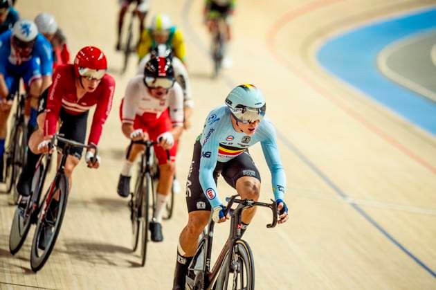 241019 Lindsay de Vylder of Belgium competes in Men s Omnium Points Race 4 4 during day 4 of the 2024 UCI Tissot Track cycling, Rad, Radsport, Bahnrad, Bahn World Championships on October 19, 2024 in Ballerup. Photo: Christian Örnberg BILDBYRAN COP 166 CO0481 cykling cycling sykling cykel vm cykel2024 uci tissot track cycling world championships wc 2024 uci tissot track cycling world championships 4 bbeng grappa33 Copyright: CHRISTIANxÖRNBERG BB241019CO118