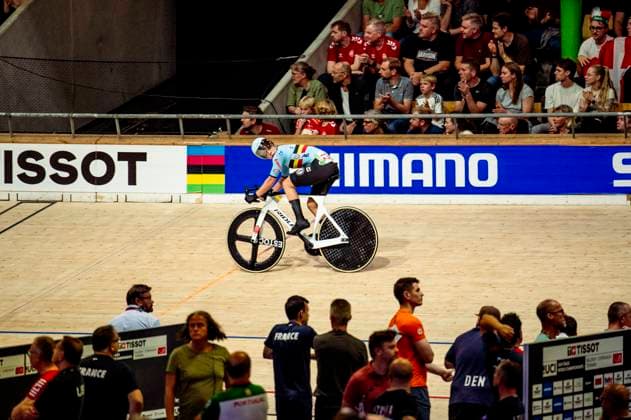 241019 Helene Hesters of Belgium competes in Women s Madison during day 4 of the 2024 UCI Tissot Track cycling, Rad, Radsport, Bahnrad, Bahn World Championships on October 19, 2024 in Ballerup. Photo: Christian Örnberg BILDBYRAN COP 166 CO0481 cykling cycling sykling cykel vm cykel2024 uci tissot track cycling world championships wc 2024 uci tissot track cycling world championships 4 bbeng grappa33 Copyright: CHRISTIANxÖRNBERG BB241019CO129