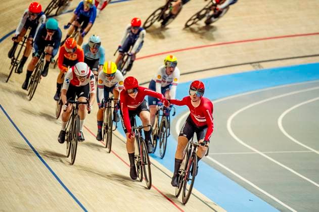 241019 competes in Women s Madison during day 4 of the 2024 UCI Tissot Track cycling, Rad, Radsport, Bahnrad, Bahn World Championships on October 19, 2024 in Ballerup. Photo: Christian Örnberg BILDBYRAN COP 166 CO0481 cykling cycling sykling cykel vm cykel2024 uci tissot track cycling world championships wc 2024 uci tissot track cycling world championships 4 bbeng grappa33 Copyright: CHRISTIANxÖRNBERG BB241019CO134